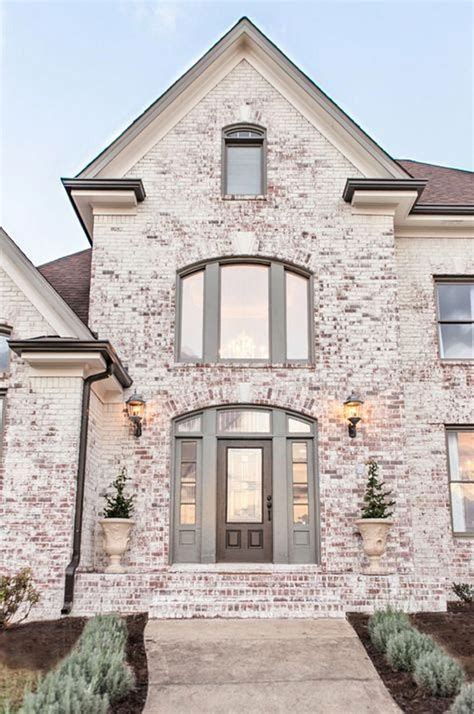 white brick house exterior